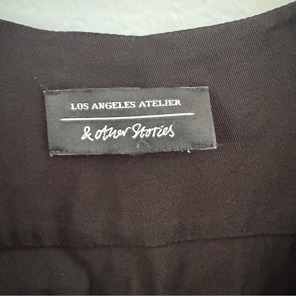 Los Angeles Atelier Other Stories Black Long Sleeve Wrap Dress - Picture 5 of 5